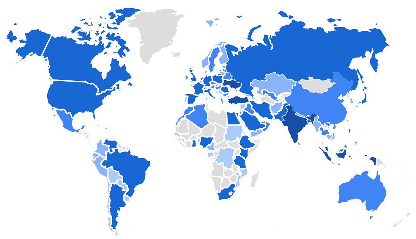 Telegram哪個國家用的比較多？
