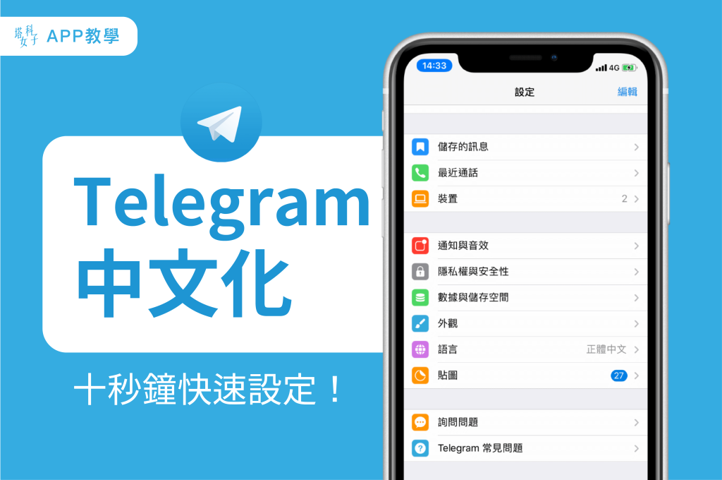 Telegram電腦版能漢化嗎？